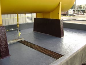 Coated substrate to prevent chemical damage. 